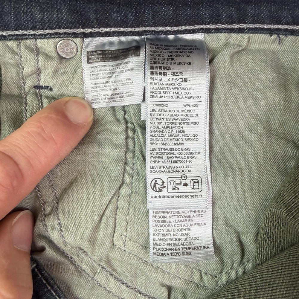Levis 559 Relaxed Straight Jeans Mens 34x36 Dark Wash Blue Denim Pants 6042 - Picture 9 of 10